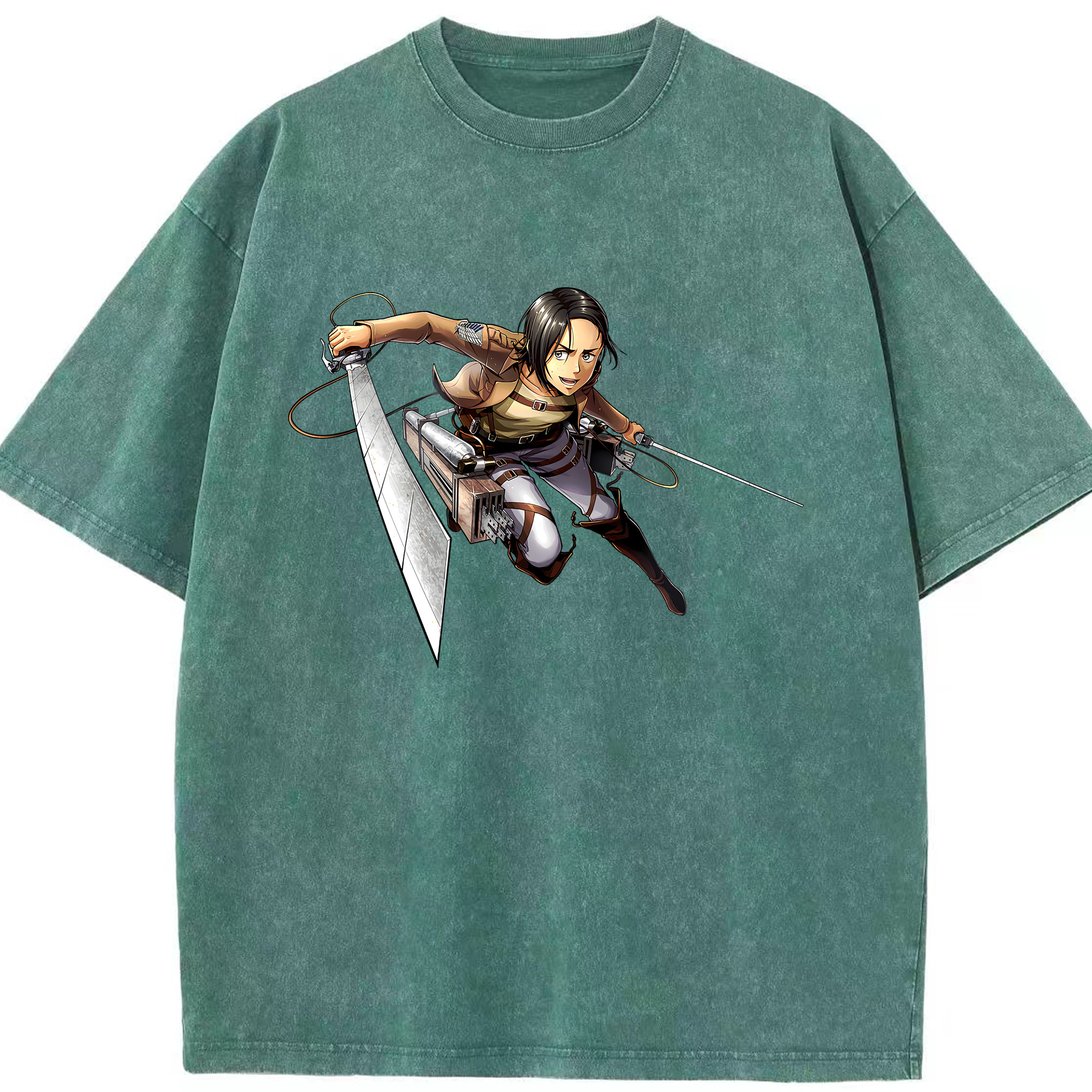 （画像用） 進撃の巨人 Attack on Titan 綿100% ヴィンテージ風 半袖Tシャツ（フロントプリント）